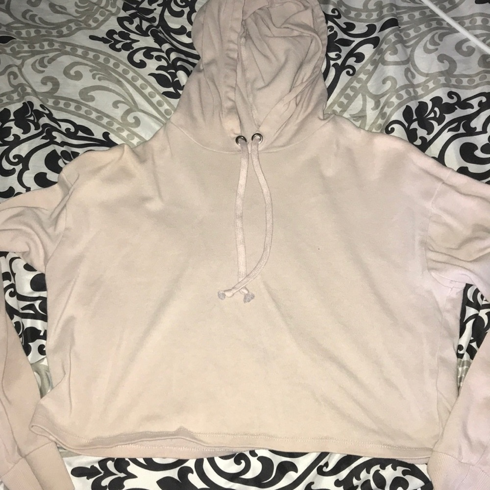 Pink H&M cropped hoodie